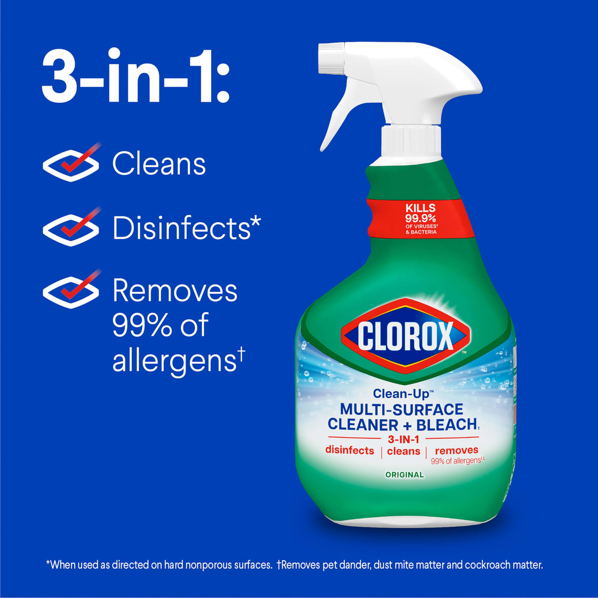 Clean-Up Multi-Surface Cleaner with Bleach by Clorox – 96 Fl Oz (Pack of 1), 96.0 fluid_ounces, Model TU_5122013