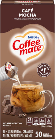 Nestle Liquid Coffee Creamer Singles by Coffee mate – 18.75 Fl Oz (Pack of 1), Brown, Model 35115