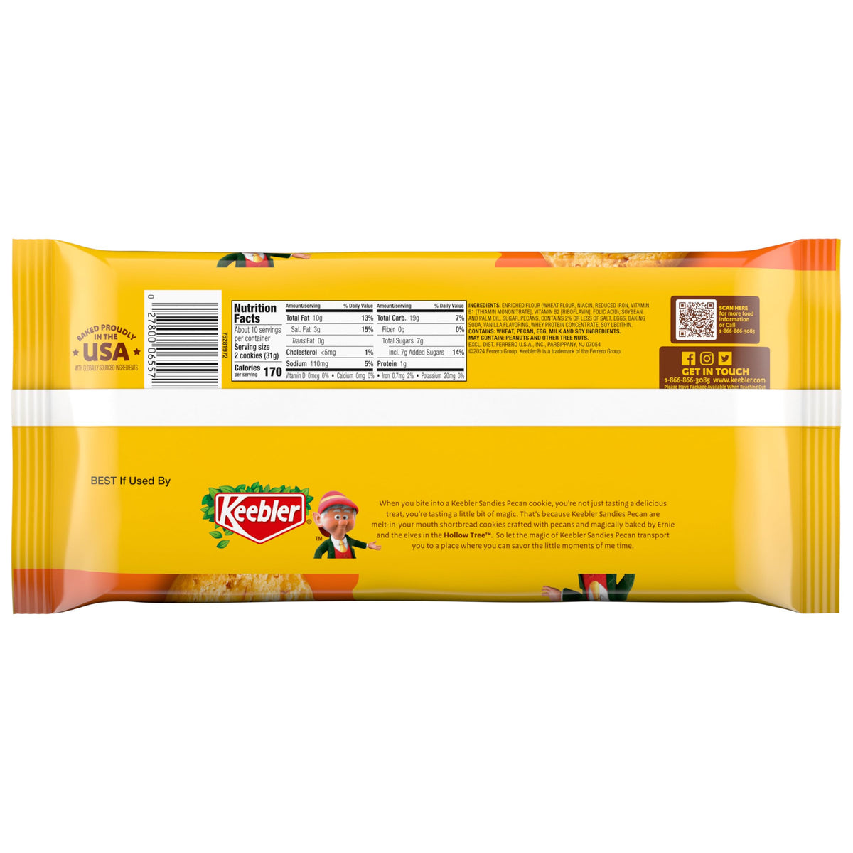 Sandies Pecan Cookies by Keebler – 11.3 Ounce (Pack of 2), Pack of 2, Model 00027800065572