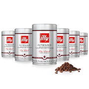 illy Intenso Bold Roast / 8.8 Ounce (Pack of 6) / Silver Roasted Coffee Beans