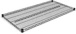 Alera SW584824BL Industrial Wire Shelving Extra Wire Shelves, 48w X 24d, Black, 2 Shelves/Carton