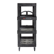Rubbermaid Commercial Products Black / Large / 4-Shelf Service Carts