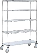 Nexel Open Sided Wire Exchange Truck, 4 Wire, 1 Galvanized Shelf, 800 Lb Cap, 48x18x69