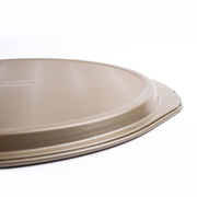 Steel Pizza Pan 14x13x0. by Cuisipro – 14x13x0.5", 1 quarts, Carbon Steel, Silver, Model 746274