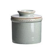 Jersinwei Butter Crock with Lid, Ceramic Water Seal Design, Speckled Blue, 8 oz