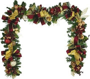 9' Holiday Garland with Hydrangeas, Ornaments and Bows