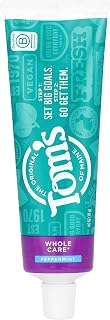 Tom's of Maine Whole Care Natural Toothpaste with Fluoride, Peppermint, 4 oz.