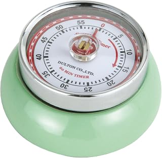 Zassenhaus Magnetic Retro Kitchen Timer, Classic Mechanical Cooking Timer (Mint Green)