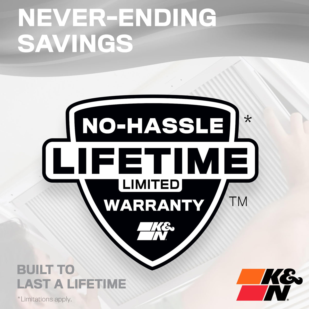 K&N 23.4" x 23.4" x 0.8" / Merv 8 / 1 Furnace Filters