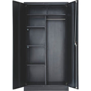 Combination Storage Cabinet with Locking Recessed Handle by Global Industrial – 36" W x 18" D x 72" H, Alloy Steel, Black, Model 269878BK
