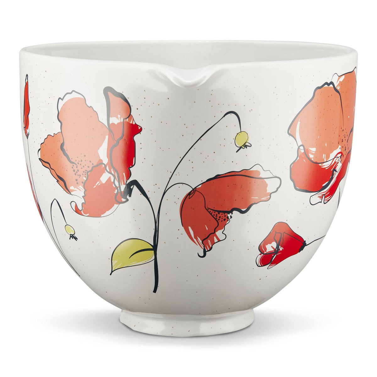 5Q Poppy Ceramic Bowl by KitchenAid – 5 Quart, Ceramic, Poppy, Model KSM2CB5PPY