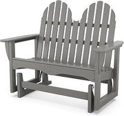 Polywood Classic Adirondack Glider, Slate Grey