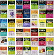 Bigelow Tea Sampler Assortment Variety Pack 48 Count + 20 Honey Sticks - 24 Flavors - Perfect For Tea Lovers