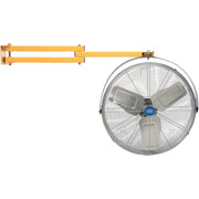24" Double Arm Loading Dock Fan by Global Industrial – Large, Metal, Yellow, Model 292747