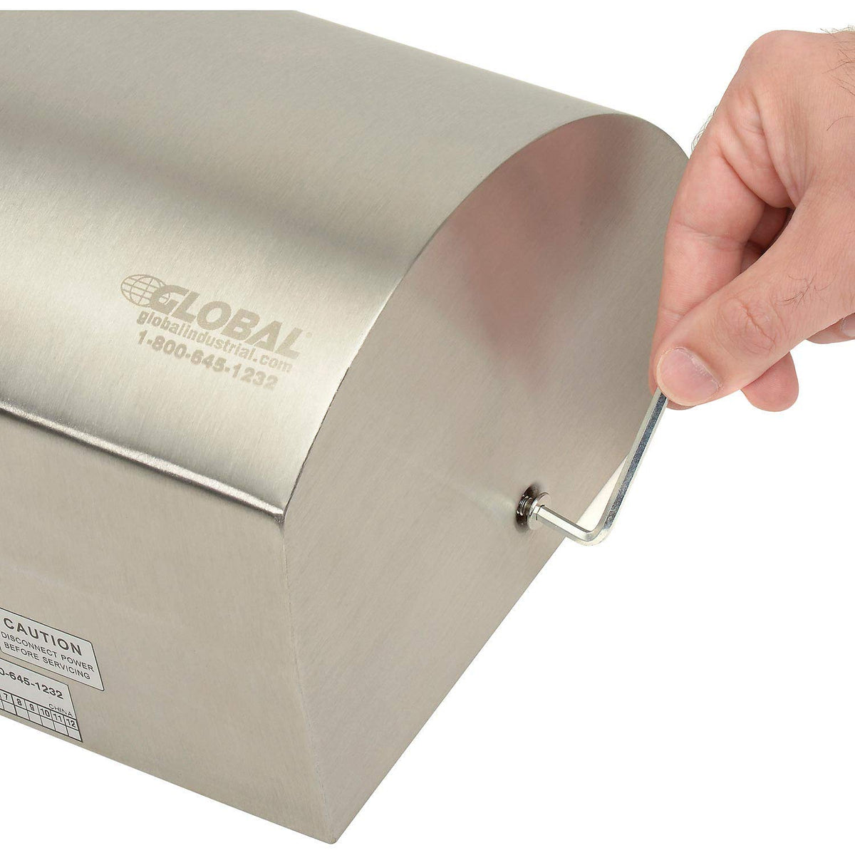 High Velocity Automatic Hand Dryer by Global Industrial – 6"L x 9.83"W x 8.67"H, Stainless Steel, Brushed Stainless, Model AK2851