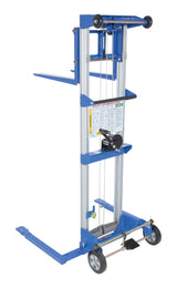 Aluminum/Steel Adjustable Straddle Manual Hand Winch Lift Trucks 350 Lb. Capacity Silver/Blue by Vestil – One Size, Aluminum, Silver, Model A-LIFT-S-EHP