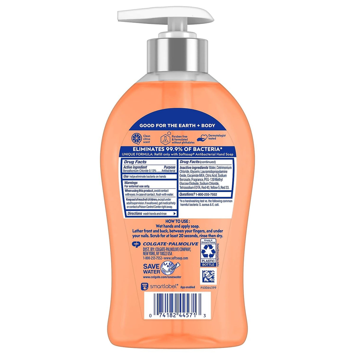 Antibacterial Liquid Hand Soap by Softsoap – 11.25 Fl Oz (Pack of 1), No Color