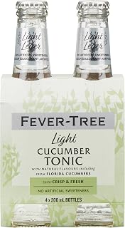 Fever-Tree Water Tonic Sparkling Cucumber, 27.2 Fl Oz, 4 Pack
