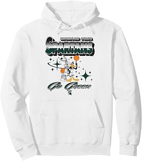 Michigan State Spartans Space Jam Looney Tunes Basketball Pullover Hoodie