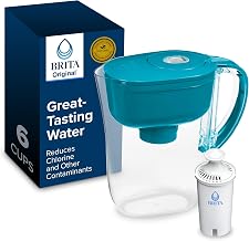 Brita Small 6-Cup Water Filter Pitcher, Includes 1 Filter, Turquoise