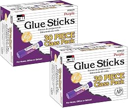 CLI CHL95623-2 Charles Leonard Glue Stick Classpack, 0.28 oz. Sticks, Purple, 30 Per Pack, 2 Packs