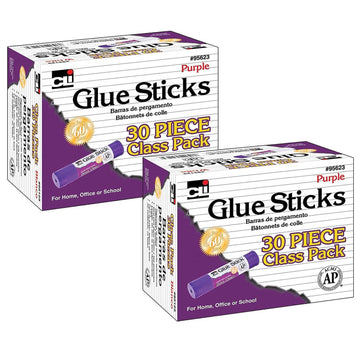 CLI Glue Stick Classpack by Charles Leonard – Paper, Purple, Pack of 2, Model CHL95623-2