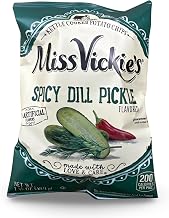 Miss Vickie's Spicy Dill Pickle Kettle Cooked Potato Chips, 1.375 Ounce (Pack of 64)