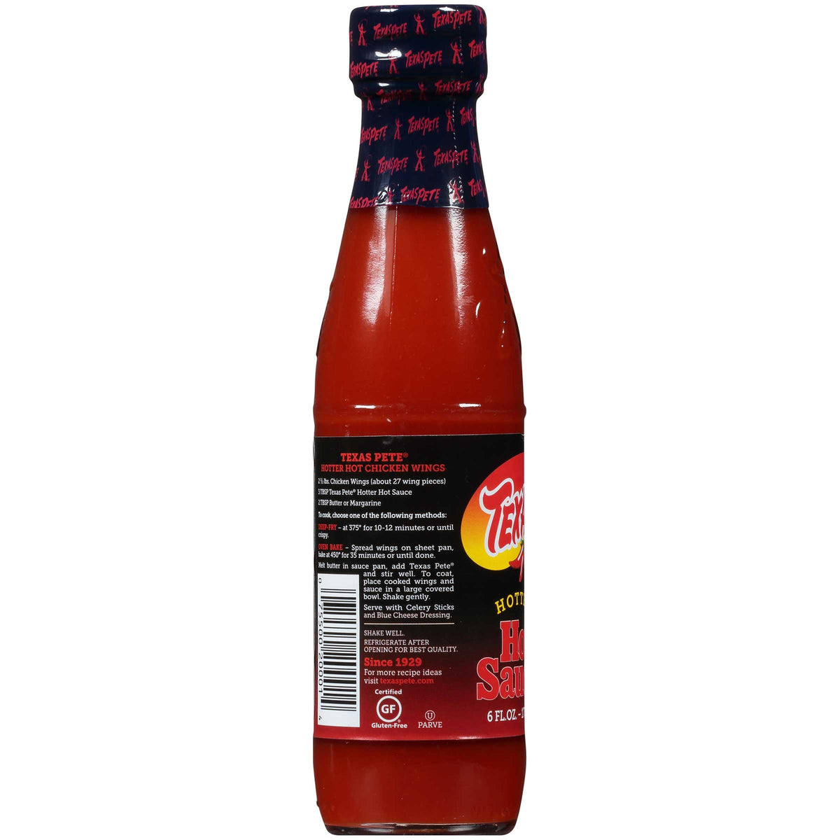 New Texas Pete Hotter Hot Sauce by T W Garner – 6 Ounce, Pack of 12
