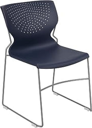 Flash Furniture Hercules Stack Chair, Navy | Powder Coated, 661 LBS. Weight Capacity