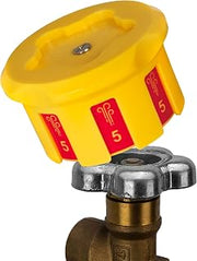 EZ-View Gas Cylinder Valve Indicator, Fits 5 Star Hand Wheel, Gas Saving, Easy Twist, (Red/ON) (Yellow/Off), GVC300, Strong Hand Tools