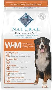 Blue Buffalo Natural Veterinary Diet W+M Salmon Dry Dog Food, 6 lb