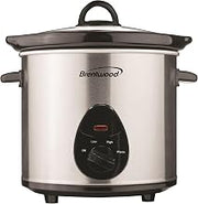 Brentwood SC-130S Slow Cooker Stainless Steel Body, 3-Quart
