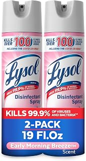 Lysol Disinfectant Spray, Sanitizer, Morning Breeze, 19 oz, 2 Pack