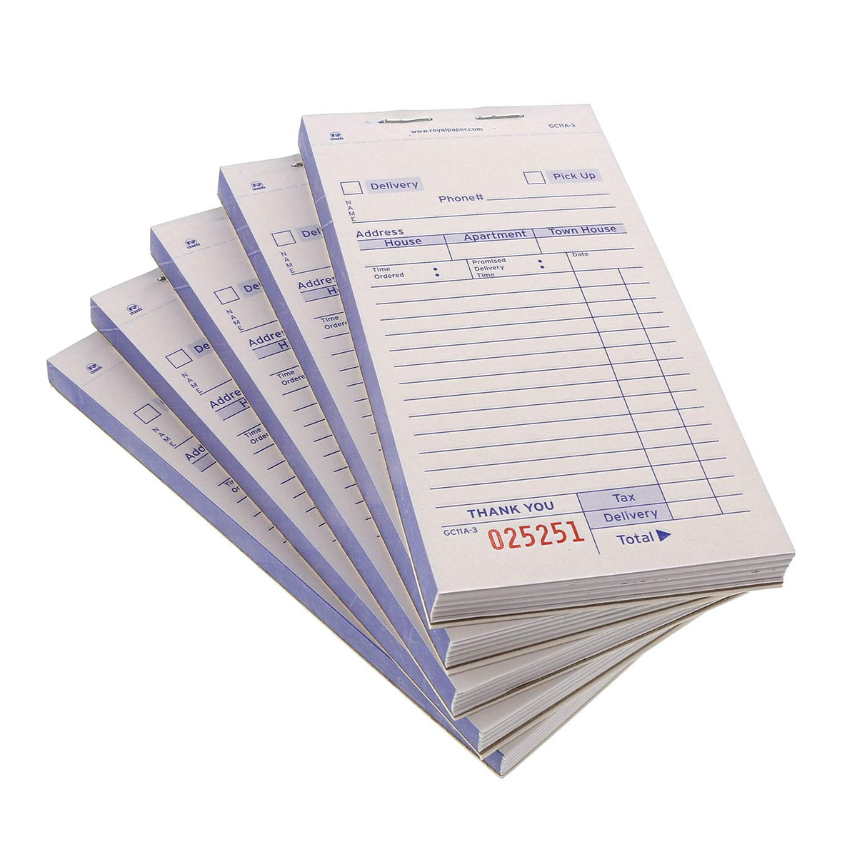 guest check pad by AmerCareRoyal – Paper, white, Pack of 2500, Model GC11A-3