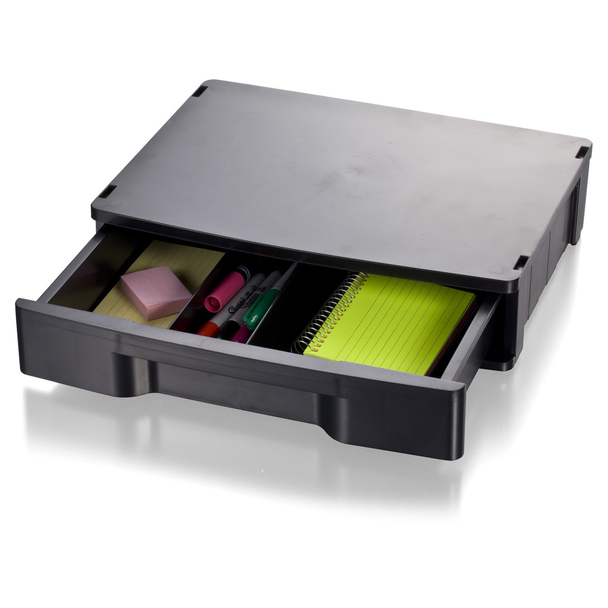 Recycled Drawer with Two Letter Trays by Officemate – Black, Model 26094
