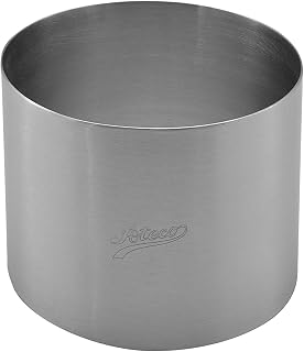 Ateco Round Cake Ring Dessert Mold, 3" High x 4" Diameter, Stainless Steel