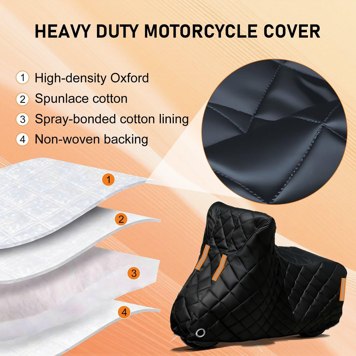 Commercial Waterproof Motorcycle Cover for Cobra CX50SRX FWE |Anti-Hail Motorbike Covers Indoor Outdoor Storage Heavy Duty Oxford Fabric by GgJjCv – for CX50SRX FWE, 300D Oxford + Cotton Lining, Black, Model GJJHMOTO-CA-260427-AEN553
