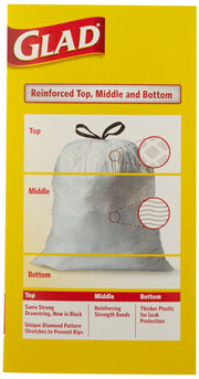 Glad 90 Count (Pack of 1) / White / 13.0 gallons Trash Bags