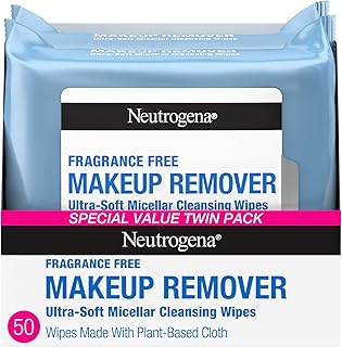 Neutrogena Makeup Remover Wipes, Fragrance-Free, 2 Pack of 25 Ct