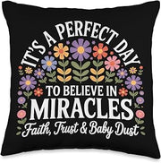 IVF in Vitro Fertilization Transfer Day Fertility Pregnancy Throw Pillow
