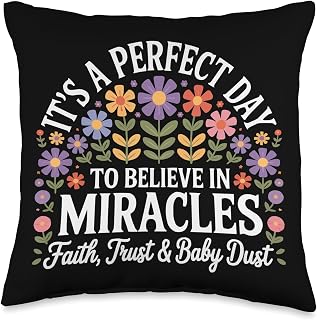 IVF in Vitro Fertilization Transfer Day Fertility Pregnancy Throw Pillow