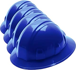Pyramex SL Series Full Brim Hard Hat with 4-Point Ratchet Suspension - Tough and Lightweight HDPE Shell, Wide Brim for Rain and Sun, Quick, Adjustable and Secure Fit for All Head Sizes