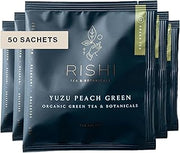 Rishi Tea Yuzu Peach Green Organic Loose Leaf Tea, 50ct