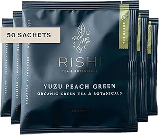 Rishi Tea Yuzu Peach Green Organic Loose Leaf Tea, 50ct