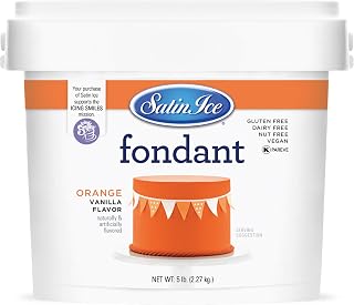 Satin Ice Fondant for Cake Decorating, Orange (5 Pound)