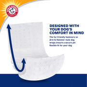 Small Male Dog Wraps by ARM & HAMMER – Small (Pack of 6), Microfiber, white, Pack of 6, Model FF13881