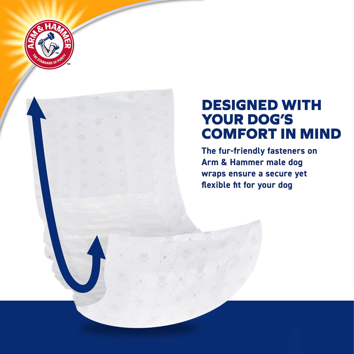 Small Male Dog Wraps by ARM & HAMMER – Small (Pack of 6), Microfiber, white, Pack of 6, Model FF13881