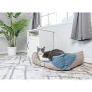 Cat Bed by Armarkat – One Size, poly fibre, navy blue, beige, Model C47