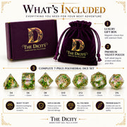 Green Grass DND Dice Set by The Dicity – Resin, Green, Model the dicity