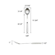Stainless steel slotted serving spoon by Thunder Group – Medium, Stainless Steel, Metallic, Model SLBF002